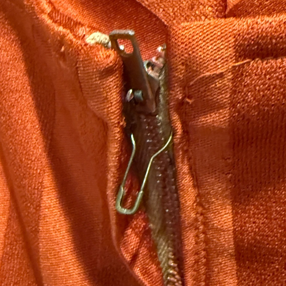Women's Rust Orange Midi A-Line Dress Size S (no tag) - Picture 8 of 8